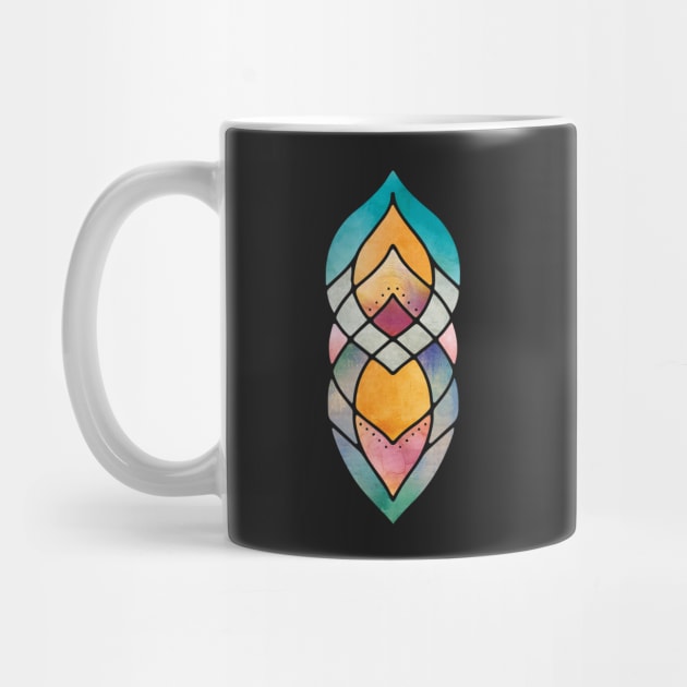 Stained Glass Geometry #3 - Queen of HeArts by directdesign